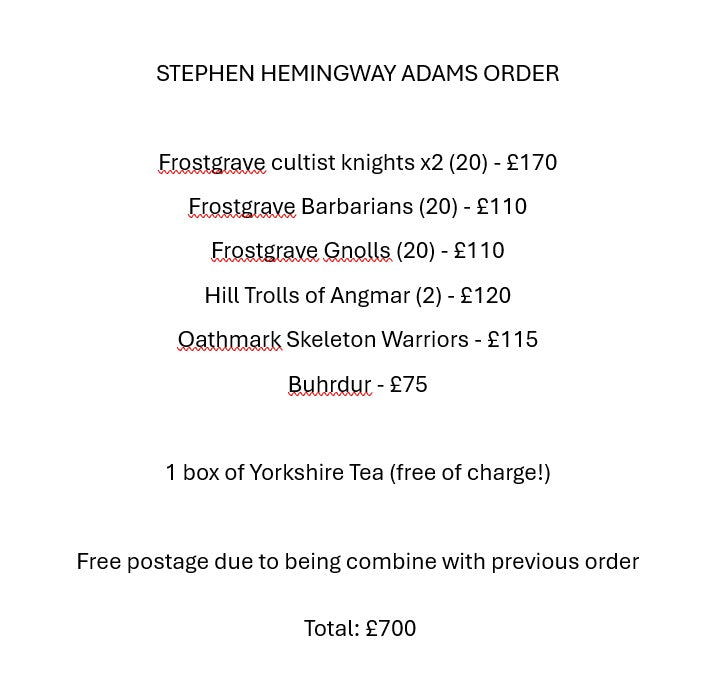 COMMISSION ORDER FOR STEPHEN HEMINGWAY ADAMS