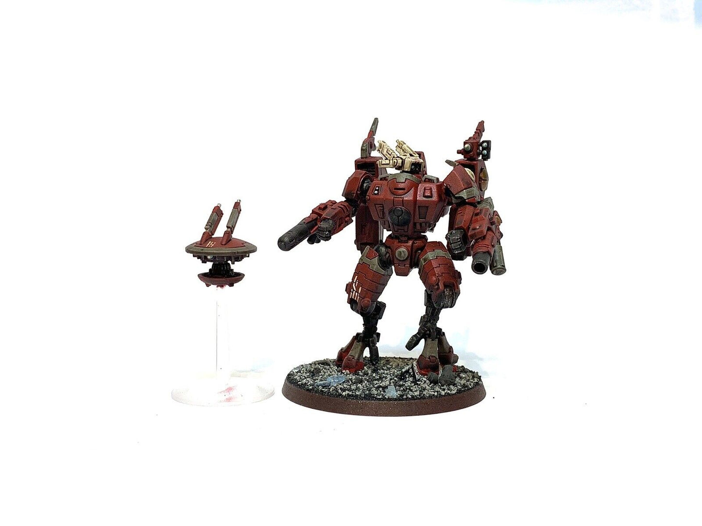 TAU COMMANDER IN ENFORCER BATTLE SUIT & DRONE