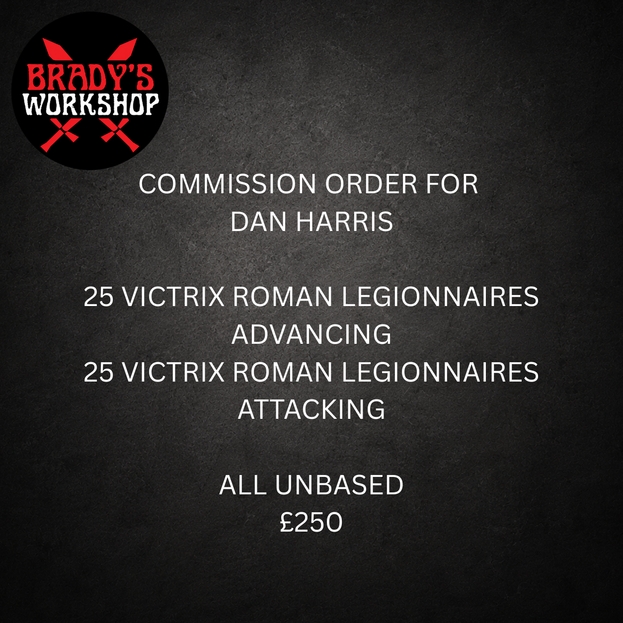 COMMISSION FOR DAN HARRIS (VICTRIX ROMAN BOXSETS)