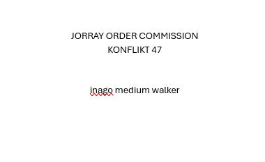 JORRAY COMMISSION ORDER - INAGO MEDIUM WALKER