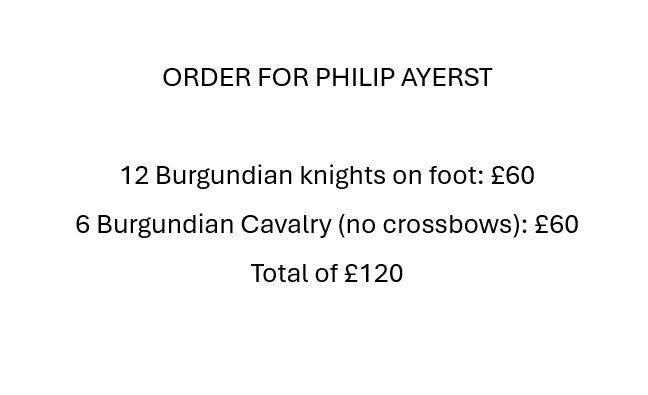 BURGUNDIAN ARMY FOR PHILIP AYERST